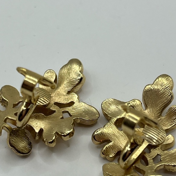 Vintage Crown Trifari Acorn and Oak Leaf Bracelet Earrings Set Alfred Philippe - Picture 9 of 14